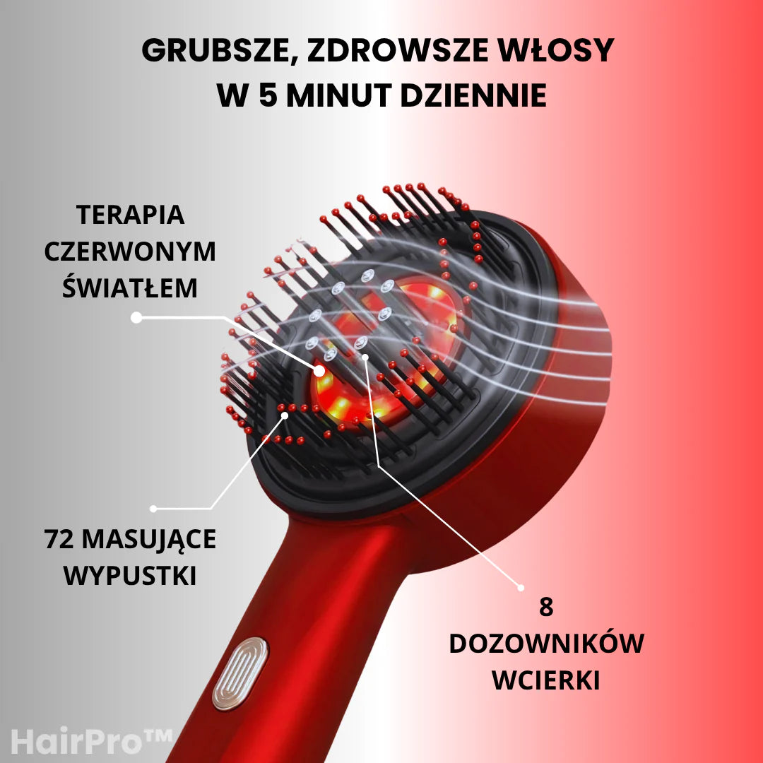 Szczotka do masażu skóry głowy – wspomaga wzrost włosów, relaksuje i przywraca równowagę skóry głowy.